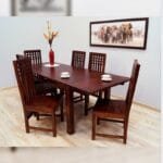 Solid rosewood 6 chairs dinner set table - image 9