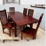 Solid rosewood 6 chairs dinner set table - image 3