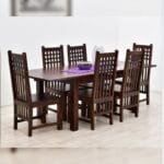 Solid rosewood 6 chairs dinner set table