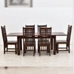 Solid rosewood 6 chairs dinner set table - image 4