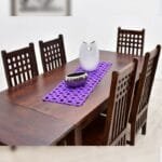 Solid rosewood 6 chairs dinner set table - image 16
