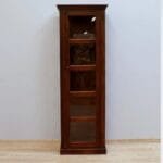 Solid rosewood single-door display dark brown