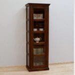 Solid rosewood single-door display dark brown - image 10