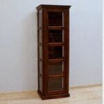 Solid rosewood single-door display dark brown - image 9