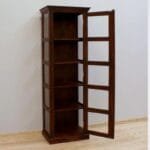 Solid rosewood single-door display dark brown - image 7