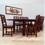 Solid rosewood 6 chairs Dinner set table - image 2
