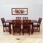 Dinner set table 6 chairs solid rosewood
