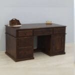 Solid rosewood study desk massive dark - image 3