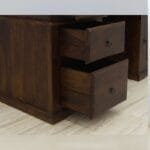 Solid rosewood study desk massive dark - image 7