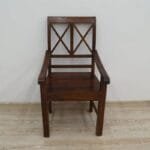 Armchair solid rosewood dark brown