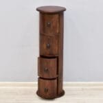 Solid rosewood chest of drawers with round pillar - image 2