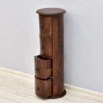 Solid rosewood chest of drawers with round pillar - image 8