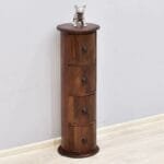 Solid rosewood chest of drawers with round pillar - image 7