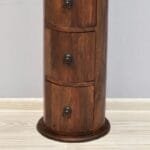 Solid rosewood chest of drawers with round pillar - image 6