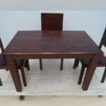 4 chairs Dinner set table solid rosewood - image 3