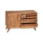 Sheesham wood solid metal furniture sideboard 120x86x35cm - image 4
