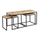 Upcycled Industrial Vintage Mintis Coffee Table Set - image 2