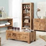 Coffee Table Light Mango 8 Drawers Contemporary