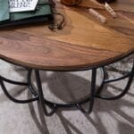 Solid Wood Indian Bowed Round Coffee Table - image 3