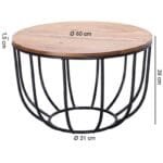 Solid Wood Indian Bowed Round Coffee Table - image 4
