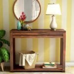 Solid Wood Console Table Color Provincial Teak