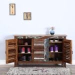 Shoe Rack Cabinet In Distress Finish - image 2
