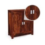 Solid Wood Shoe Cabinet in Honey oak Finish - image 6