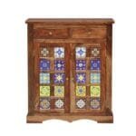 Solid Wood Shoe Racks In Rustic Teak Finish - image 3