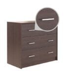 Chest of 3 Drawers in Beech Chocolate Finish - image 6