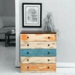 Solid Wood Chest Of Drawer In Multi Color