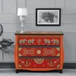 Hand Painted Solid Wood Chest Of Drawer