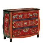 Hand Painted Solid Wood Chest Of Drawer - image 3