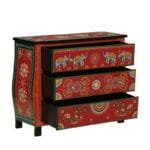 Hand Painted Solid Wood Chest Of Drawer - image 4