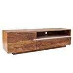 Solid Wood Shine Tv Unit Color Honey - image 5