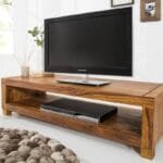 Solid Wood Capital Tv Unit Stone Color - image 2