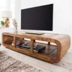 Curved Tv Unit Solid Wood - image 2