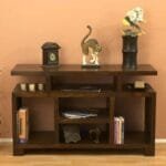 Solid Wood Cube Tv unit Color Walnut