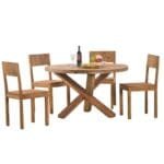 Solid Wood Capital Round Dining Set - image 3