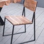 Solid Wood Indiana Thar Bench And Dining Table 6 Chair Set - image 9