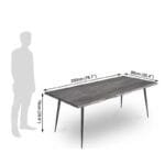 Solid Wood Indian Table 2 Benches And 6 Seater Dusk Dining Set - image 3