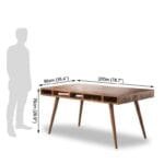 Solid Wood Eva 4 Seater Dining Table - image 3