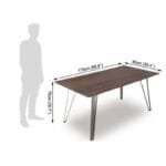 Solid Wood Indian 4 Seater Tica Dining Table - image 3