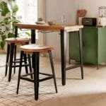Solid Wood Breakfast Dining Table 2 Seater