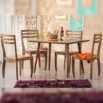 Solid Wood Eva 4 Dining Chairs Set