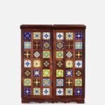 Siramika Solid Wood Bar Cabinet In Honey Oak Finish - image 2