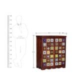 Siramika Solid Wood Bar Cabinet In Honey Oak Finish - image 3