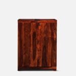 Solid Wood Bar Cabinet in Honey Oak Finish - image 2
