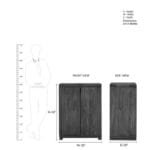 Solid Wood Bar Cabinet in Honey Oak Finish - image 3