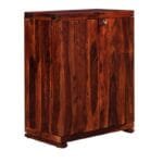 Solid Wood Bar Cabinet in Honey Oak Finish - image 4