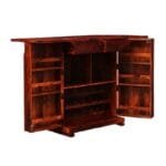 Solid Wood Bar Cabinet in Honey Oak Finish - image 5